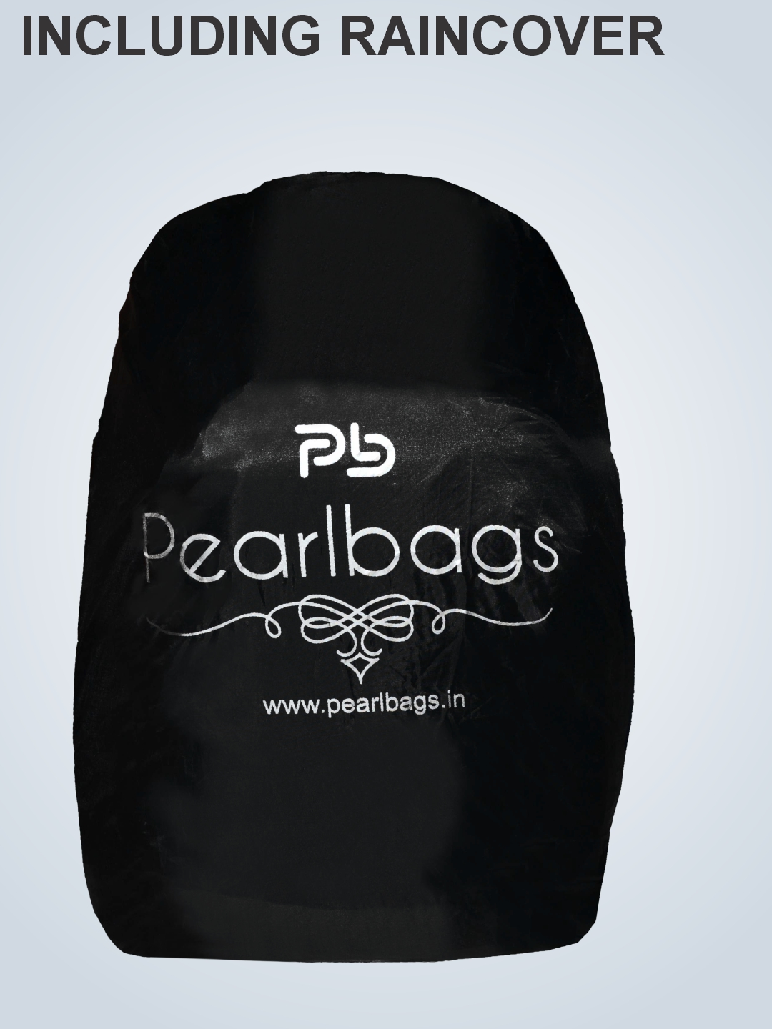 PB Pearl Bags Polyester Water Resistant Printed Casual Backpack Rain Cover And Laptop Sleeve With 3 Compartments , 1 Bottle Pocket , 1 Front Pocket|Pack Of 1