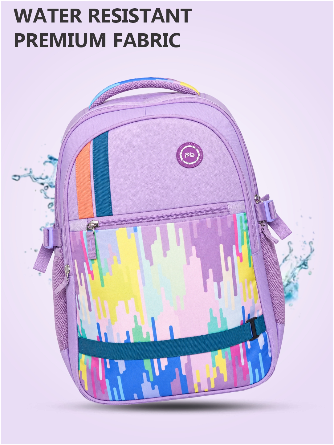 PB Pearlbags Polyester Water Resistant 34 L Casual Backpack With Rain Cover And Laptop Sleeve For School,college & Office For Boys and Girls,Men & Women