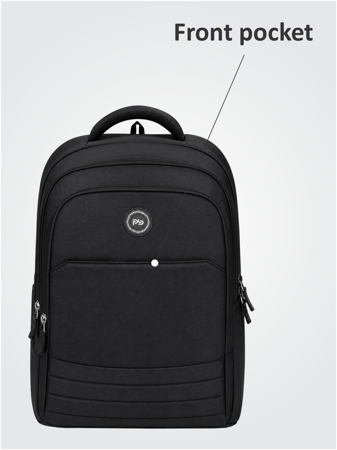 PB Pearl Bags Polyester Water Resistant Solid Casual Backpack With 3 Compartments , 2 Bottle Pocket , 1 Front Pocket|Pack Of 1