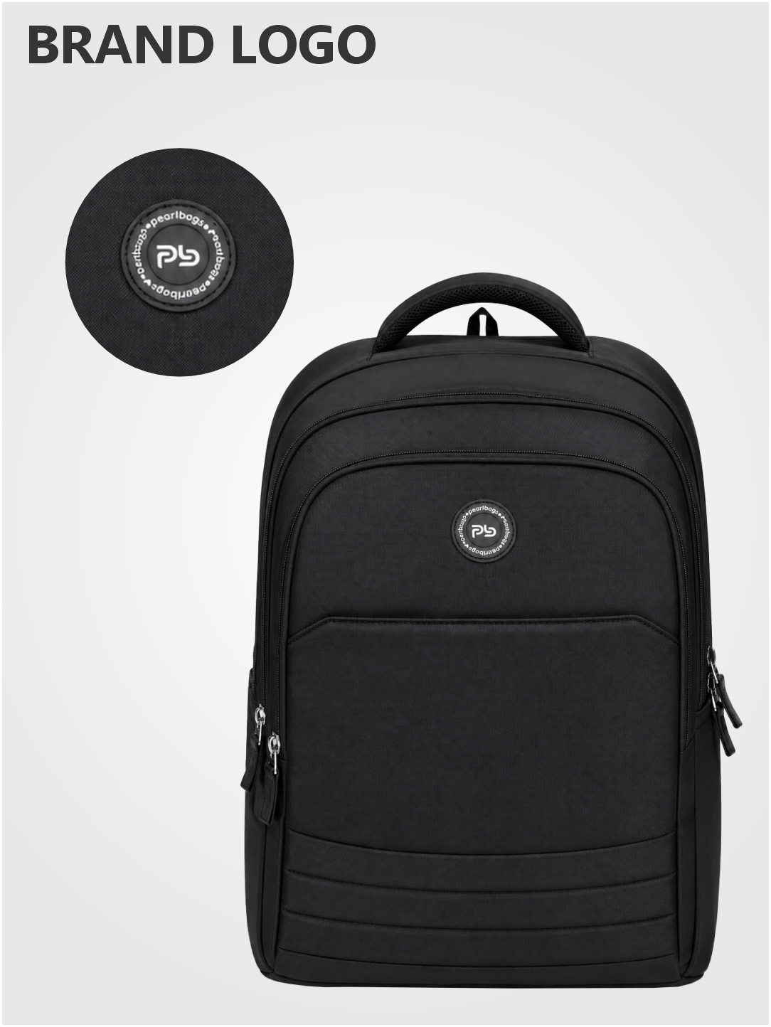 PB Pearl Bags Polyester Water Resistant Solid Casual Backpack With 3 Compartments , 2 Bottle Pocket , 1 Front Pocket|Pack Of 1