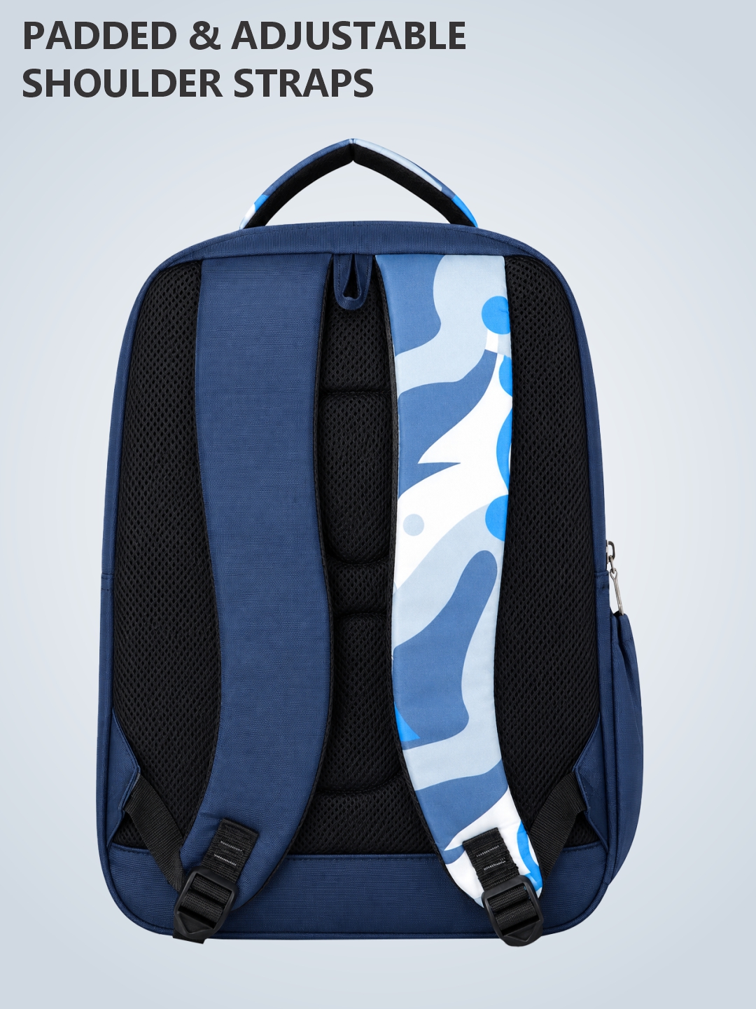 PB Pearl Bags Polyester Water Resistant Printed Casual Backpack Rain Cover And Laptop Sleeve With 3 Compartments , 1 Bottle Pocket , 1 Front Pocket|Pack Of 1