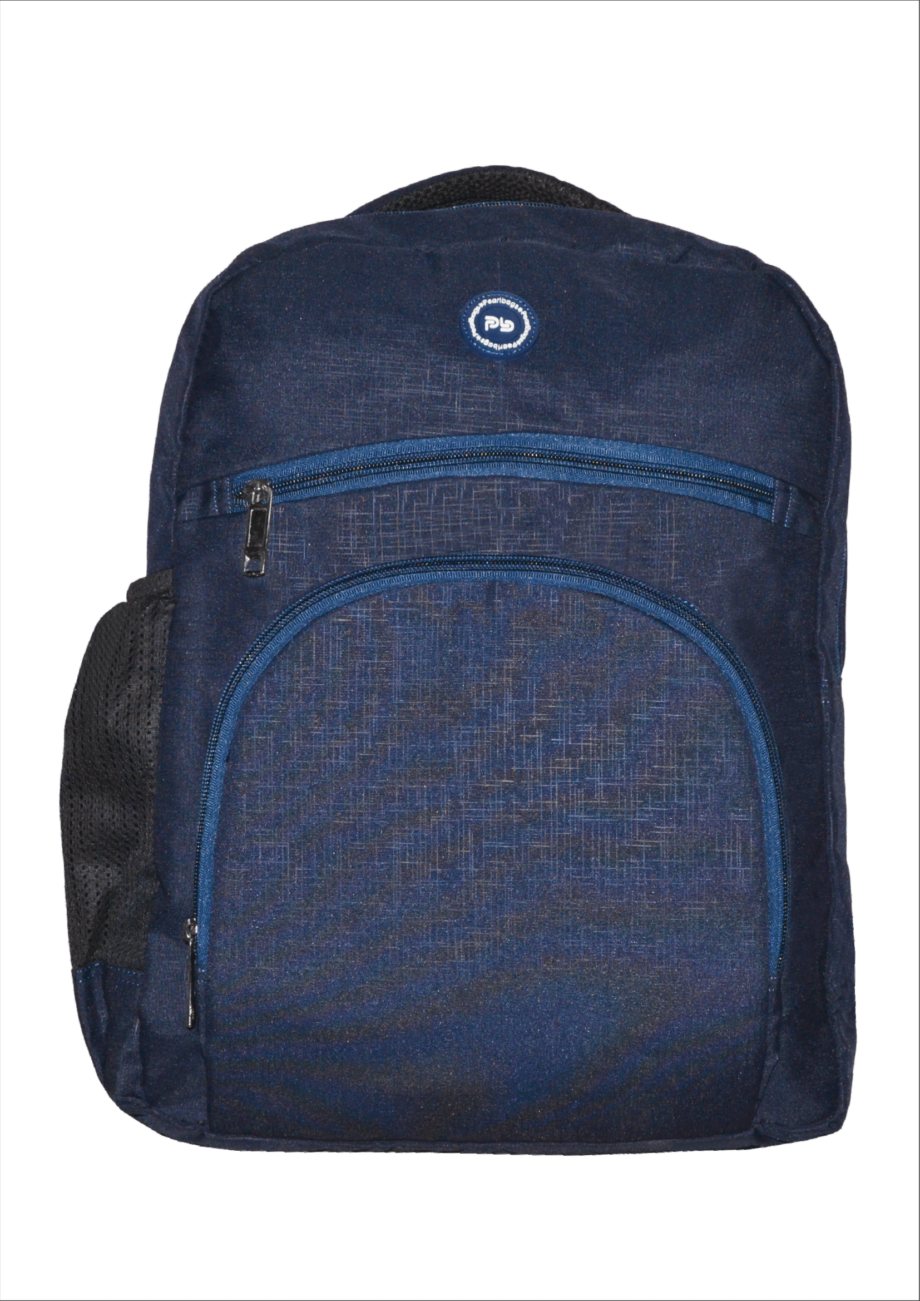 PB Pearlbags Polyester Water Resistant Navy Blue Casual Backpack For School,college & Office For Boys and Girls,Men & Women