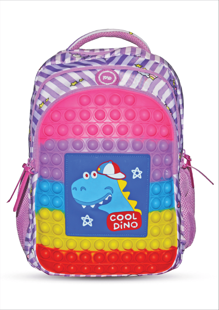 PB Pearlbags Polyester Water Resistant 17 L Casual Pop It Backpack For School And college For Boys and Girls