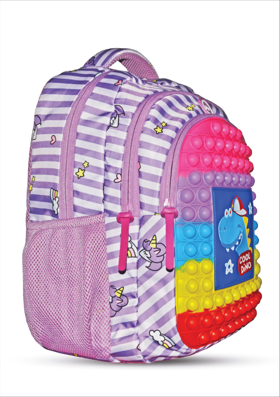 PB Pearlbags Polyester Water Resistant 17 L Casual Pop It Backpack For School And college For Boys and Girls