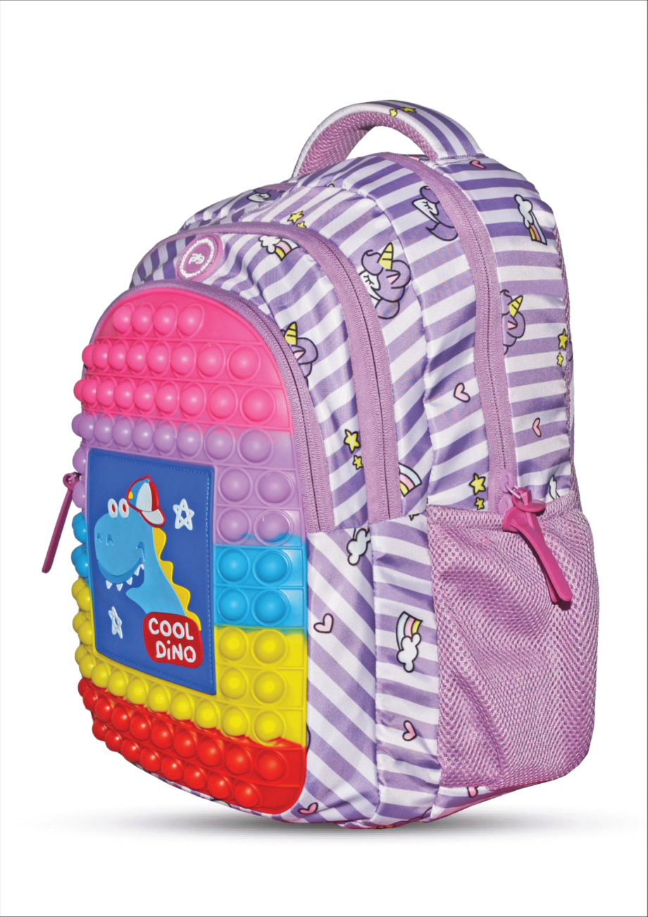 PB Pearlbags Polyester Water Resistant 17 L Casual Pop It Backpack For School And college For Boys and Girls