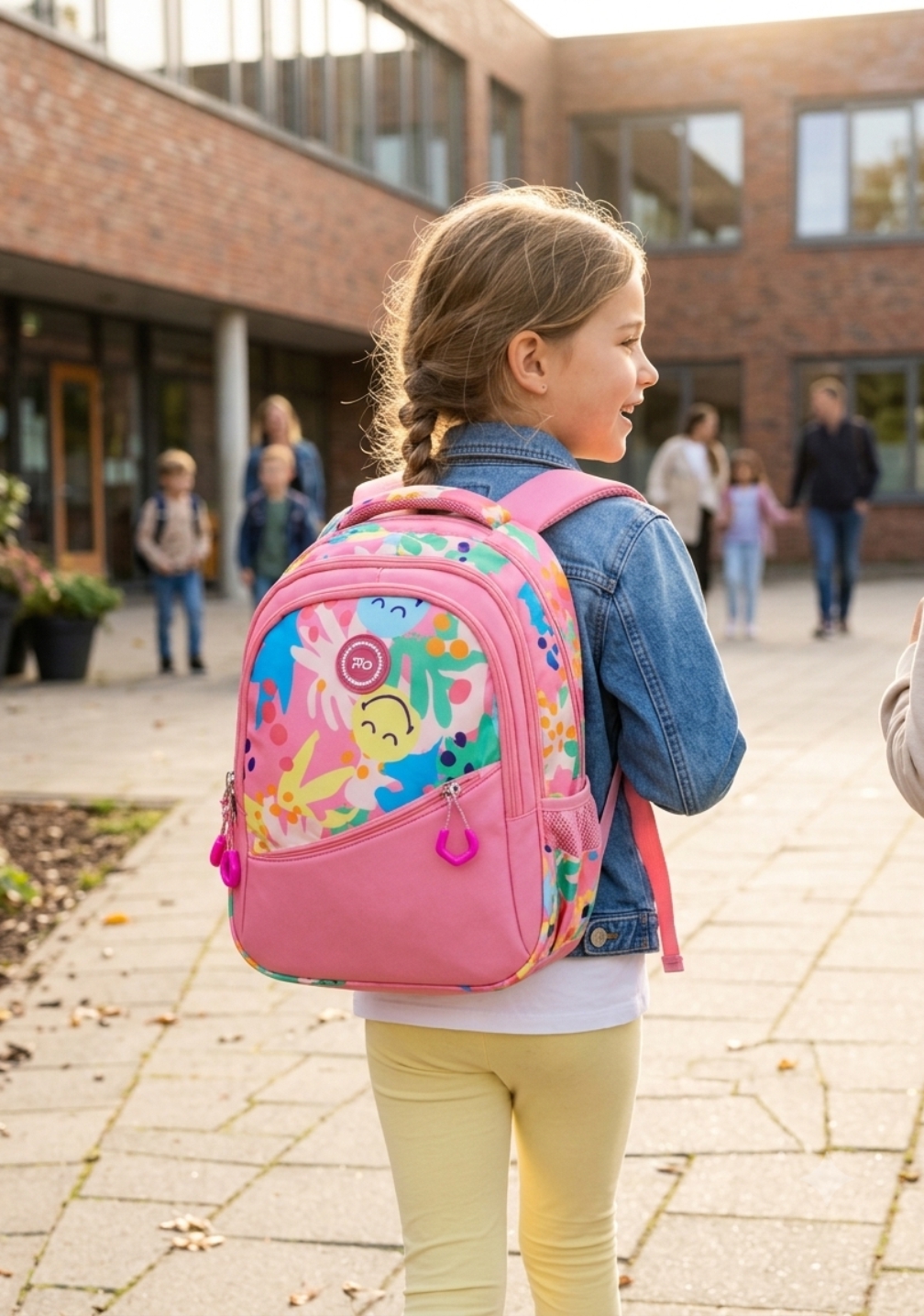 PB Pearlbags Polyester Water Resistant Printed Small Backpack With 3 Compartment For Kids upto 7 Years|10 Litres