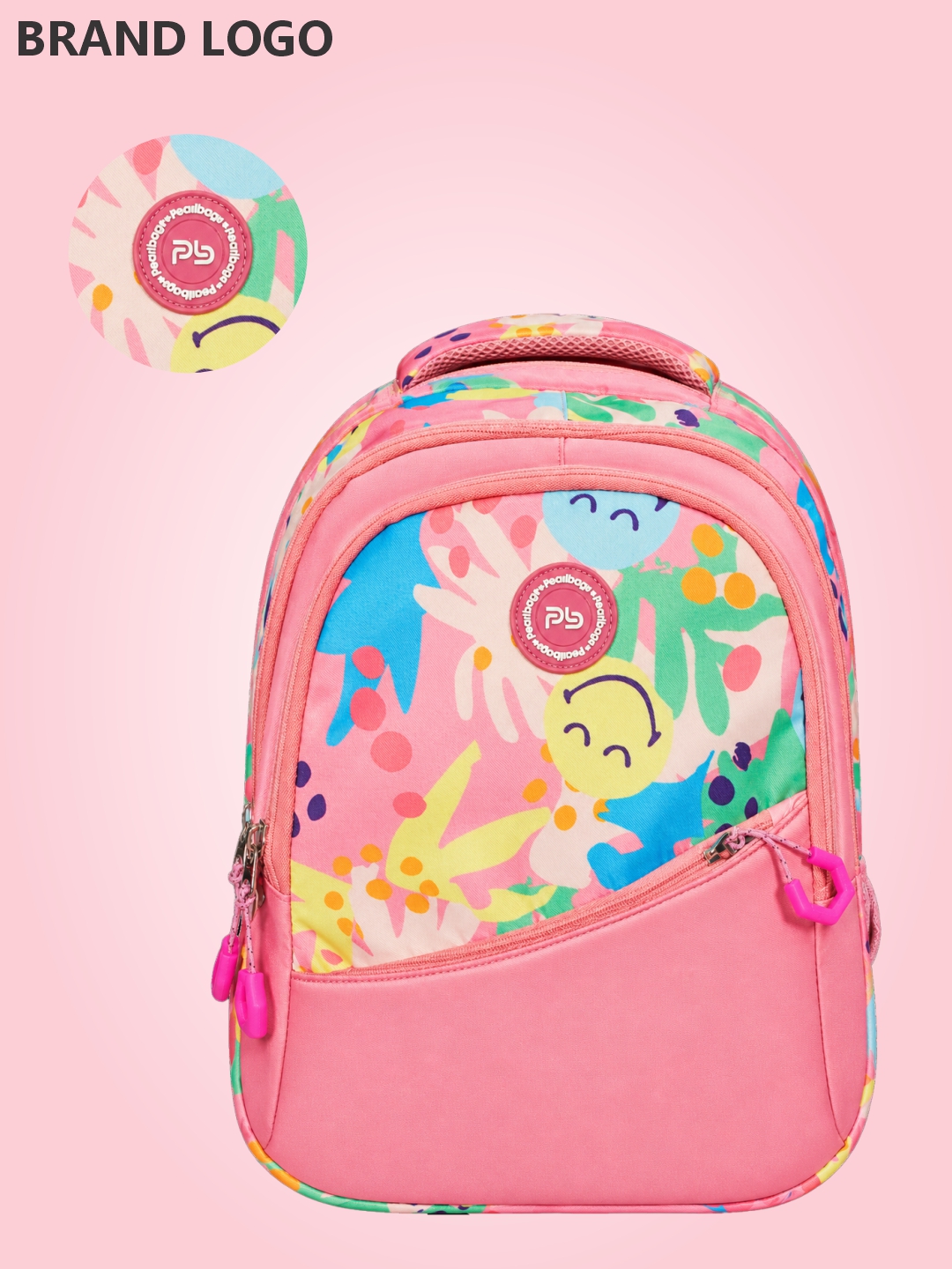 PB Pearlbags Polyester Water Resistant Printed Small Backpack With 3 Compartment For Kids upto 7 Years|10 Litres