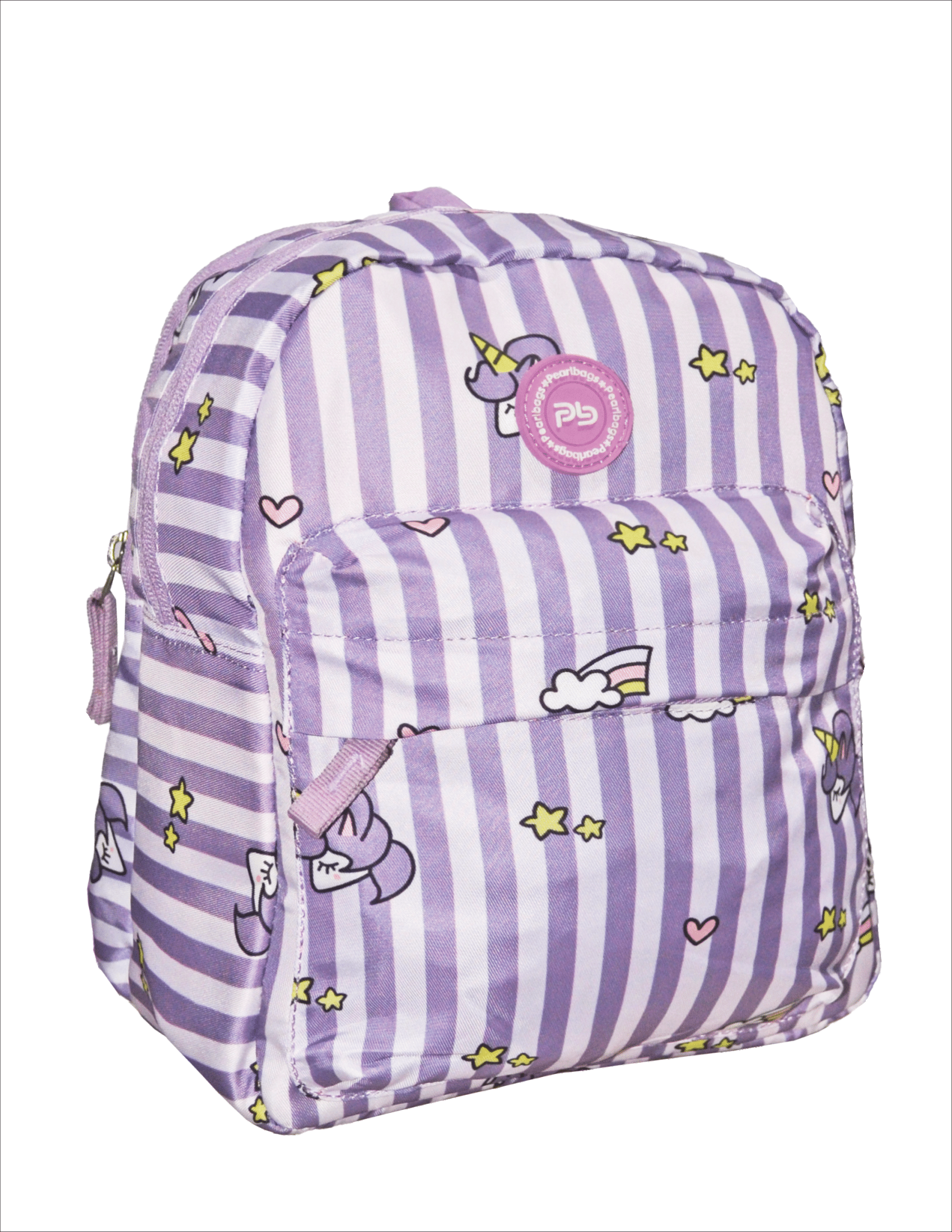 PB Pearlbags Polyester Water Resistant Printed Cute Mini Backpack For Outing With 2 Compartment For Kids Girls|6.5 Litres