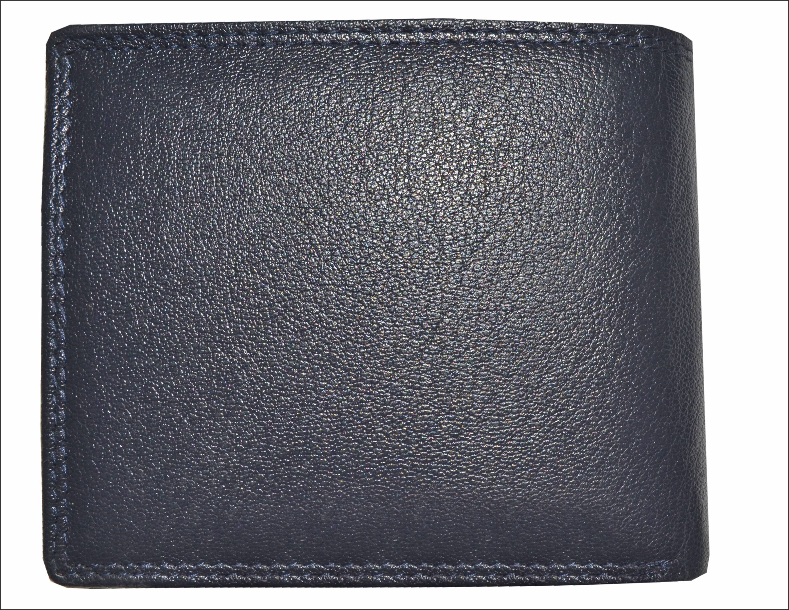 PB Pearlbags Men's Wallet Genuine Leather Tri- Fold 6 Card Slots|Color - Navy blue