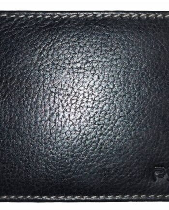 PB Pearlbags Genuine Leather Tri- Fold 3 Card Slots Wallet for Men|Color - Black