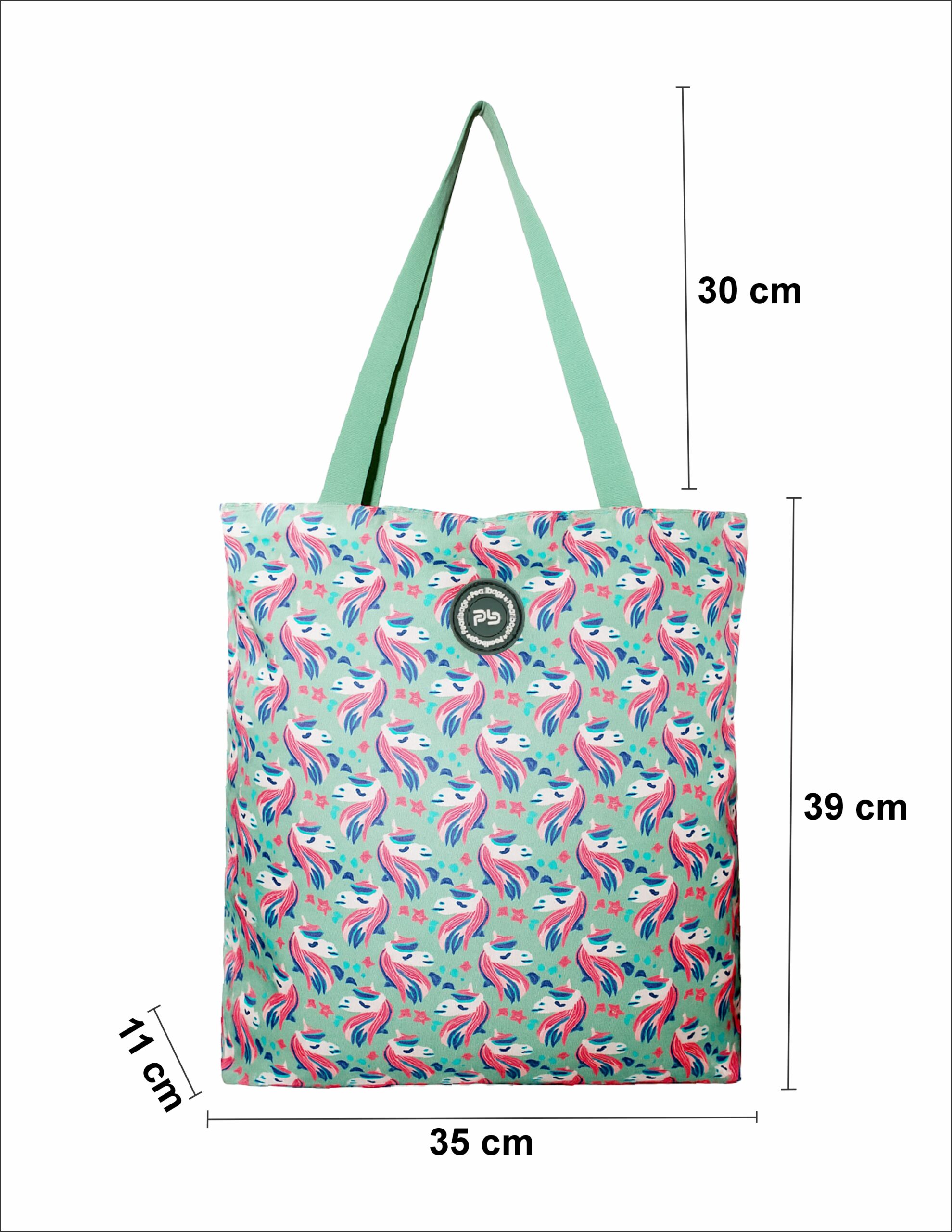 PB Pearlbags Tote Bag Crafted With Premium soft-Touch & Water-Repellent Polyester Printed Large Stylish and Durable Trendy for Everyday Use Or Travel For Women or Ladies-39x35x11 cm