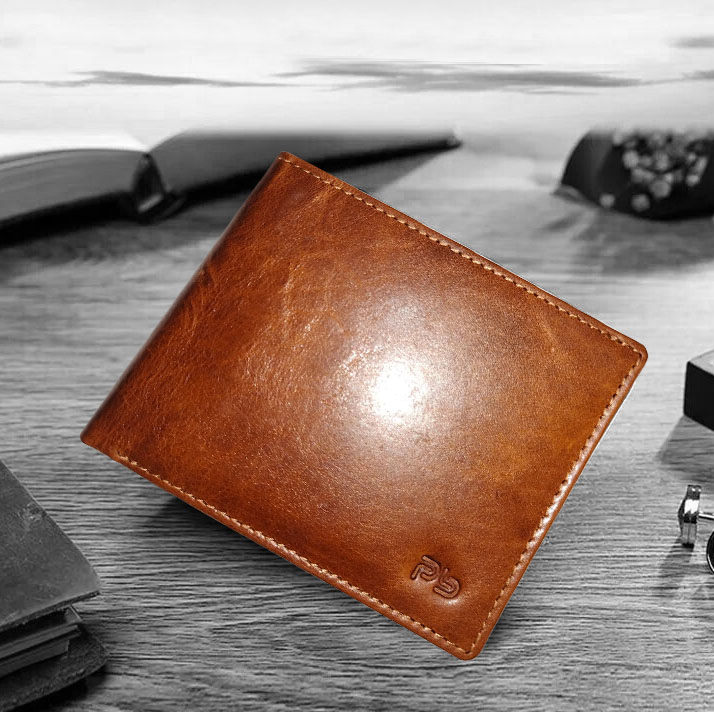 PB Pearlbags Genuine Leather Bi- Fold 11 Card Slots Wallet for Men|Color - Tan