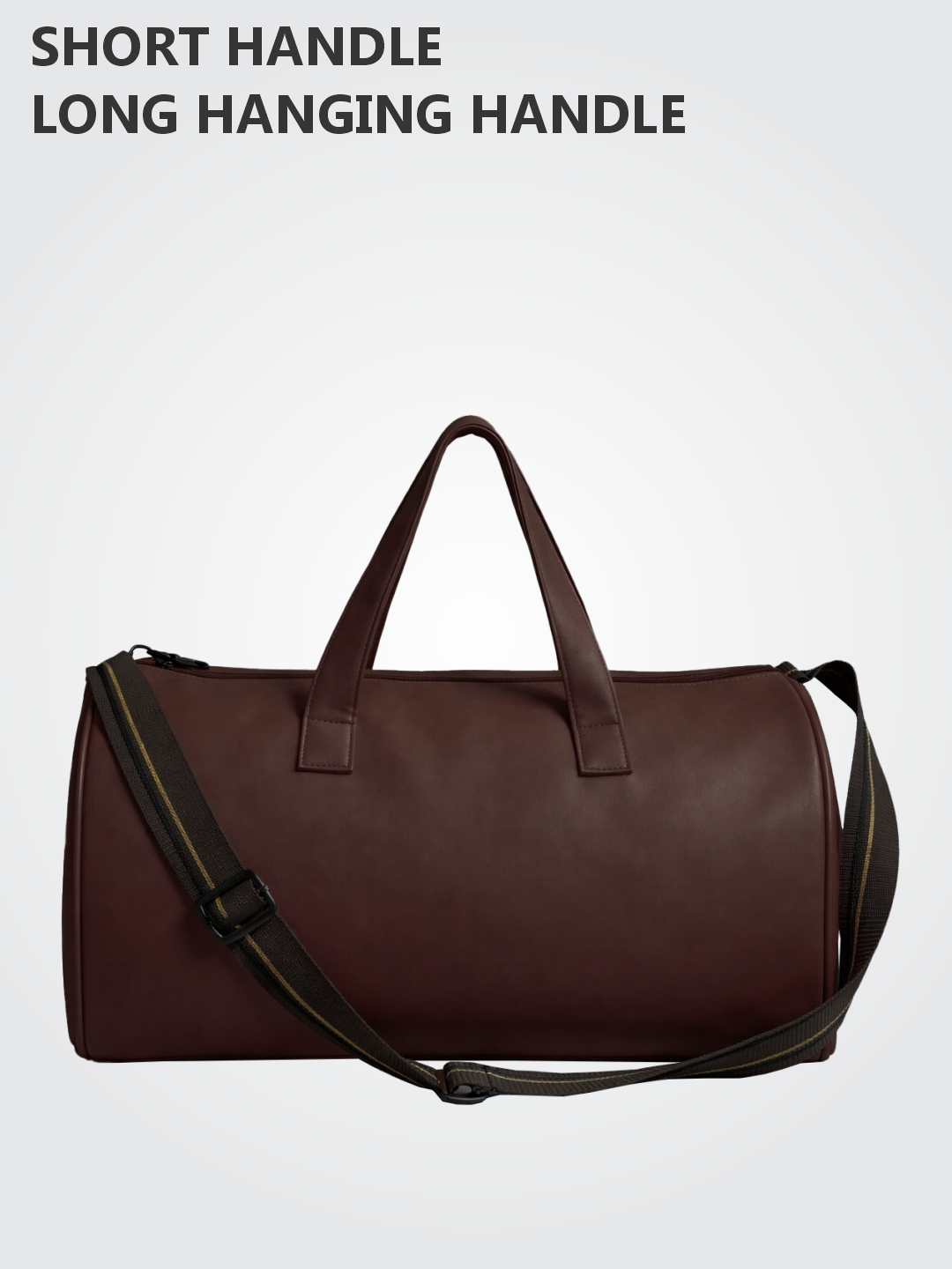 PB Pearlbags 36L Premium Foam Leather Duffle Bag for Travel, Gym & Weekend Trips | Large 45 cm Solid Duffel Bag with Shoulder Strap & Front Pocket