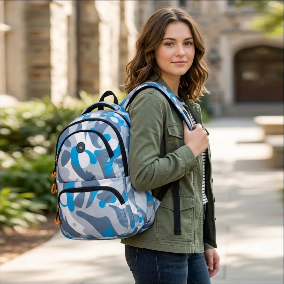 PB Pearlbags Premium Polyester 26L Water Resistant Casual Backpack With ...