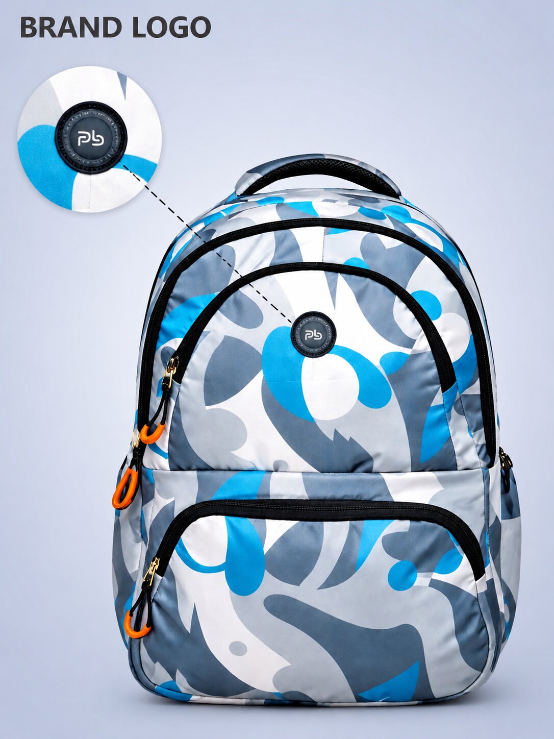 PB Pearlbags Premium Polyester 26L Water Resistant Casual Backpack With 2 Compartments, 2 Front Pocket, 1 Water Bottle Pocket For Men/Women/Girls/Boys Cms