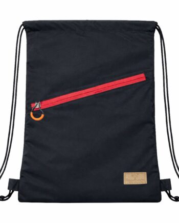 PB Pearlbags Premium Polyester Drawstring Backpack with Front Zip Pocket | Lightweight Unisex Dori Bag (45 cm x 35 cm)