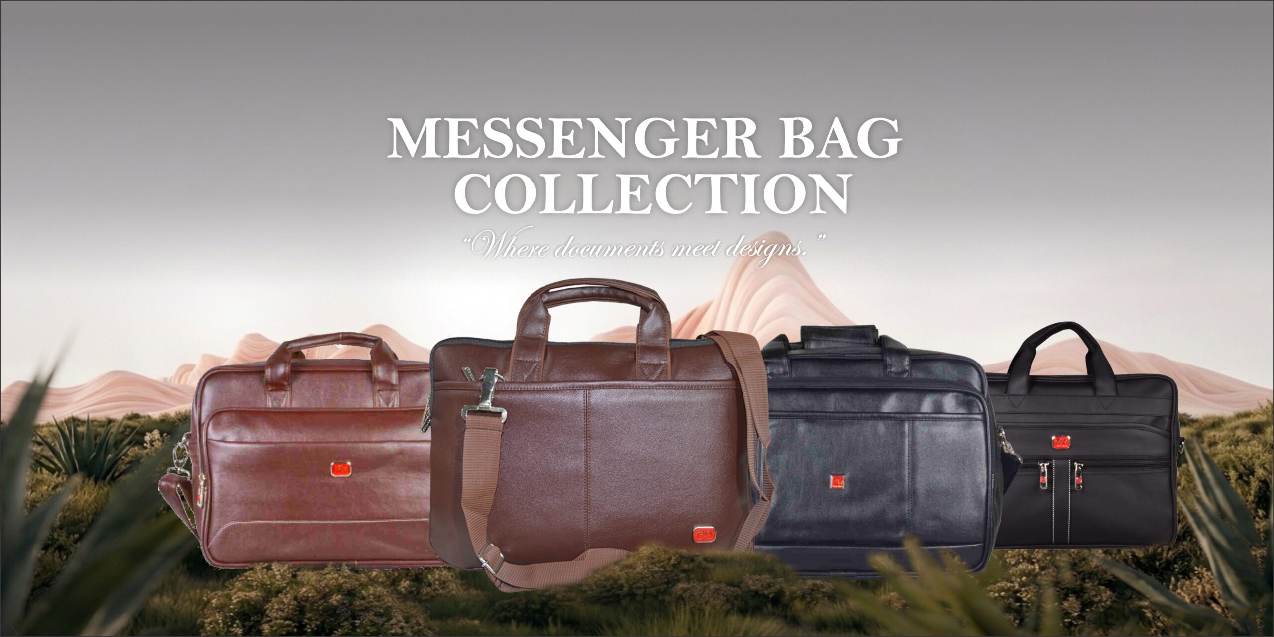 Leather messenger bag