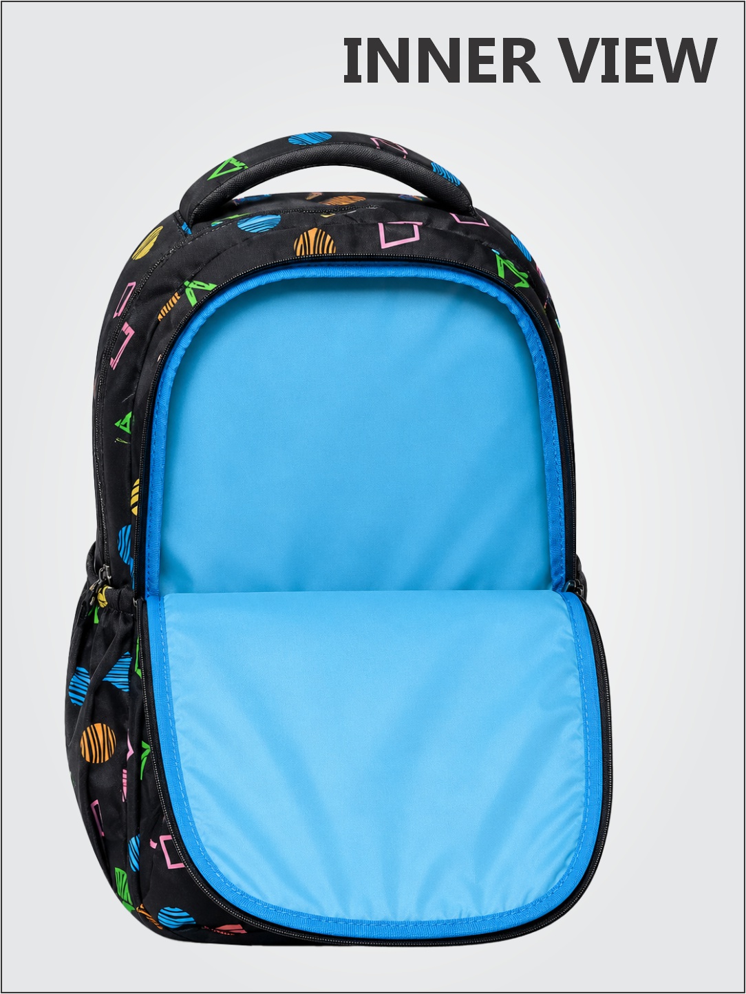 PB Pearlbags Water Resistant Polyester Backpack With 3 Compartment, 1 Front Pocket, 1 Water Bottle Pocket|Capacity 15 L
