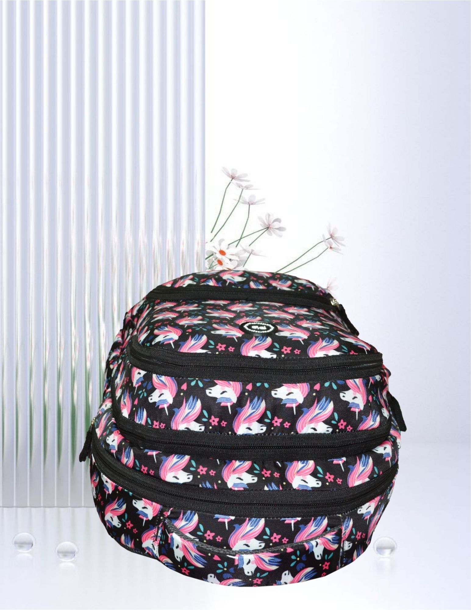 PB Pearlbags Water Resistant Polyester Backpack With 3 Compartment, 1 Front Pocket, 1 Water Bottle Pocket|Capacity 15 L