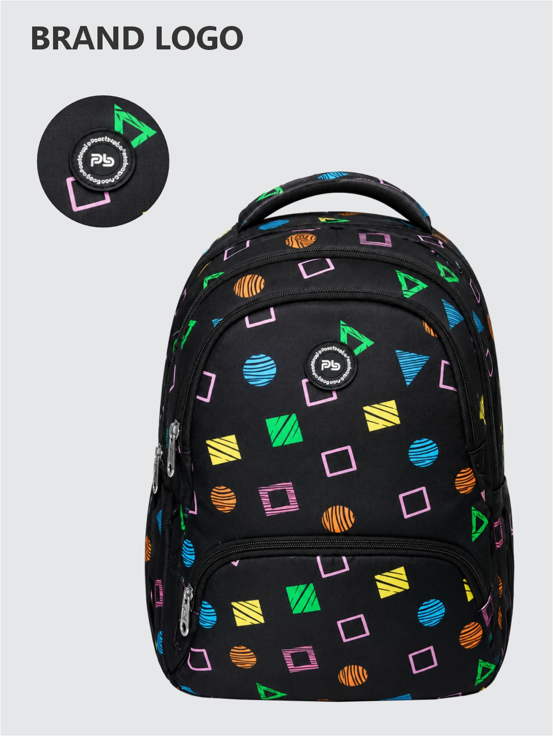 PB Pearlbags Water Resistant Polyester Backpack With 3 Compartment, 1 Front Pocket, 1 Water Bottle Pocket|Capacity 15 L