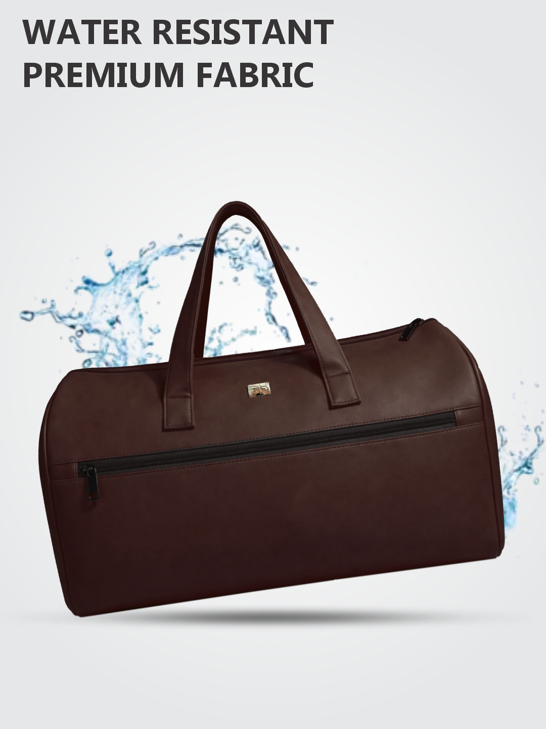 PB Pearlbags 36L Premium Foam Leather Duffle Bag for Travel, Gym & Weekend Trips | Large 45 cm Solid Duffel Bag with Shoulder Strap & Front Pocket
