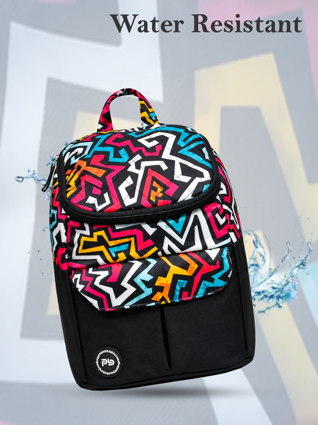 PB Pearlbags Small Backpack For Men & Women, Water-Resistant Sports Backpack, Lightweight, Durable Polyester, Double-Zip Main Compartment & Secure Front Pocket, Capacity-10 Litres