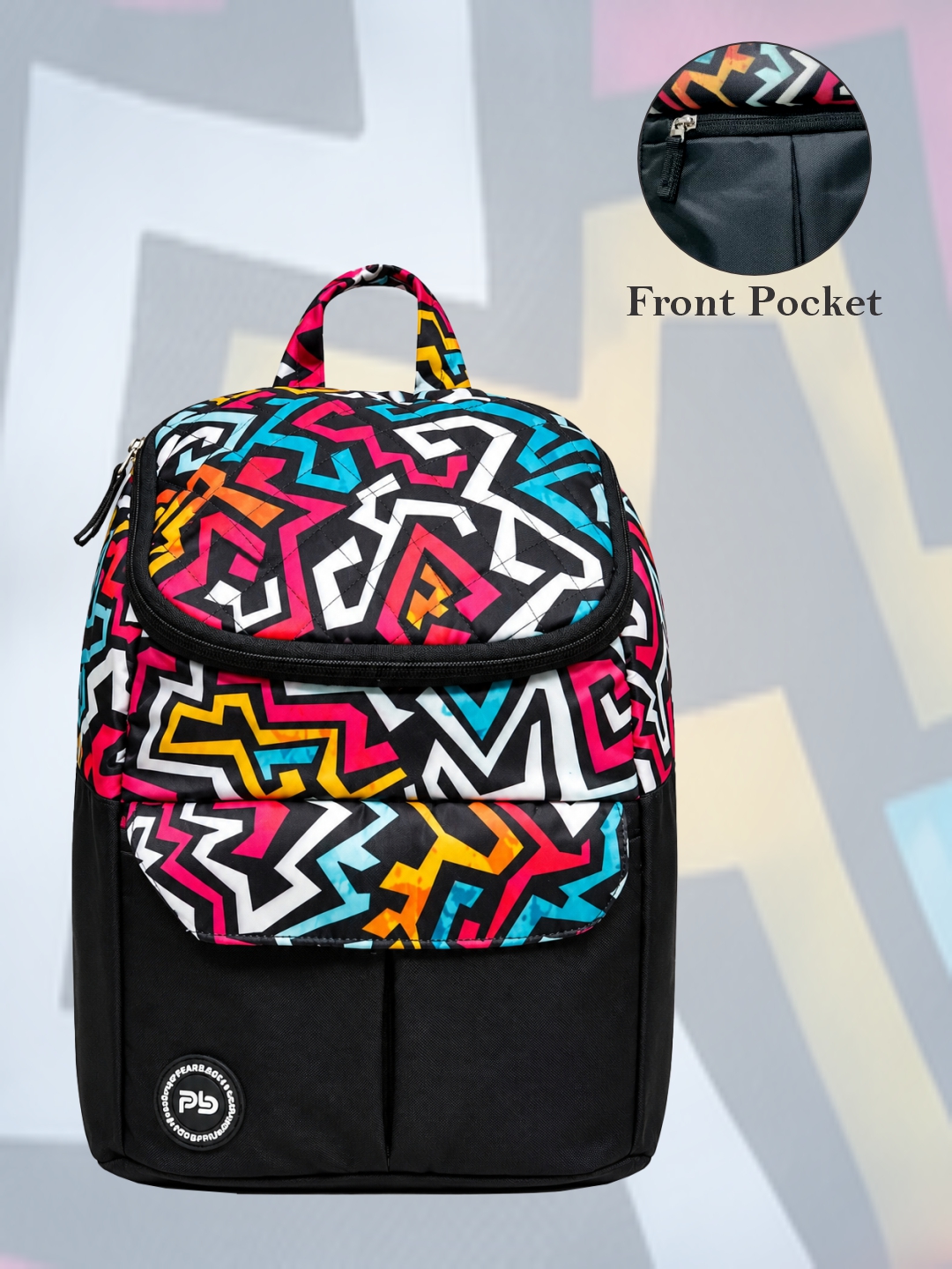 PB Pearlbags Small Backpack For Men & Women, Water-Resistant Sports Backpack, Lightweight, Durable Polyester, Double-Zip Main Compartment & Secure Front Pocket, Capacity-10 Litres