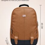 PB Pearlbags Faux Leather Laptop Backpack for Men & Women, Water-Resistant 14L Office and Travel Bag with Padded Laptop Sleeve, 2 Compartments & Bottle Pocket - Thumbnail Image 11