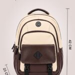 PB Pearlbags Faux Leather Laptop Backpack for Men & Women, 29.4L Water-Resistant Office & Travel Bag with Padded Laptop Sleeve, 2 Compartments & Multiple Pockets - Thumbnail Image 4