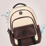 PB Pearlbags Faux Leather Laptop Backpack for Men & Women, 29.4L Water-Resistant Office & Travel Bag with Padded Laptop Sleeve, 2 Compartments & Multiple Pockets - Thumbnail Image 3