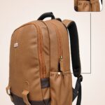 PB Pearlbags Faux Leather Laptop Backpack for Men & Women, Water-Resistant 14L Office and Travel Bag with Padded Laptop Sleeve, 2 Compartments & Bottle Pocket - Thumbnail Image 9