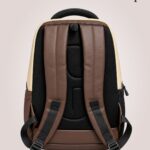 PB Pearlbags Faux Leather Laptop Backpack for Men & Women, 29.4L Water-Resistant Office & Travel Bag with Padded Laptop Sleeve, 2 Compartments & Multiple Pockets - Thumbnail Image 6