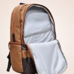 PB Pearlbags Faux Leather Laptop Backpack for Men & Women, Water-Resistant 14L Office and Travel Bag with Padded Laptop Sleeve, 2 Compartments & Bottle Pocket - Thumbnail Image 7
