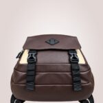 PB Pearlbags Faux Leather Laptop Backpack for Men & Women, 29.4L Water-Resistant Office & Travel Bag with Padded Laptop Sleeve, 2 Compartments & Multiple Pockets - Thumbnail Image 7